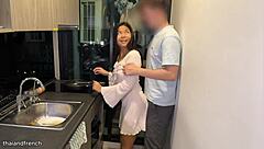 asian teen fucked tight by big white cock cooking