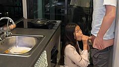 asian teen fucked tight by big white cock cooking