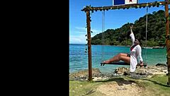 ebony babe moans on stranger's thick cock doggystyle