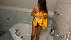 sexy brunette camilla moon slammed hard bathroom cumshot facial blast