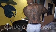 churrasqueiro fucks while corno buys charcoal