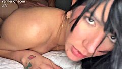 hot latina invaded deep in steamy shower fuck