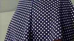 i can't stop edging my full bush pussy in this upskirt tease