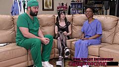 Neighbors first gyno exam spreads Ditria Rose wide open!