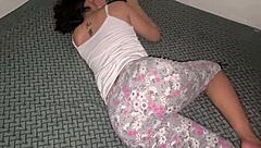Hot latina stretches in leggings as he pounds her athletic ass during fitness