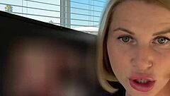 Sugarnadya professionally evaluates thick cock manhood close-up