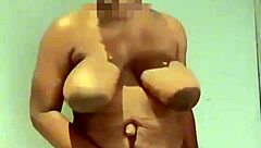 big black beauty squirts massively fingering saggy tits
