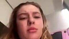 Teen masturbates wet pussy in taxi and mall publicly