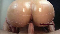😍 latina milf bounces oiled big ass on roommate's huge cock pov 🔥🍑