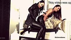 Lesbian Bikers Lick Cum In Leather Gear