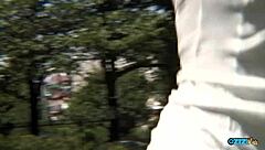 Innocent asian park girl boundaries pushed with heavenly pov blowjob titty fuck
