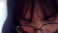 Latina teen slut gulps monster cock cumshot in wild oral frenzy