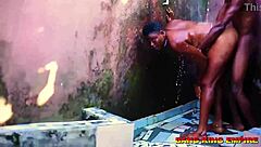 i got surprised by hardcore romp with ebony milf in neighborhood bathroom