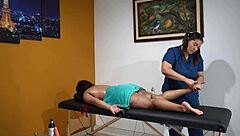 horny masseuse... sucks my pussy! fingers and tongue deep inside