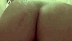 sudsing up shower fingering dildo ride to cum