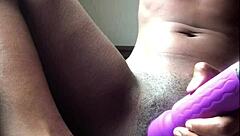 movie night sneak creamy ebony pussy tight wet fuck