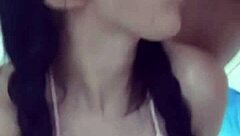 Latina teen slut gulps monster cock cumshot in wild oral frenzy