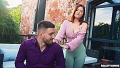 cheating wife bends over for partner's deep pounding