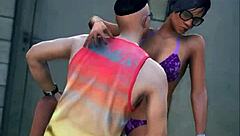 beach bikini babe public doggystyle pounding