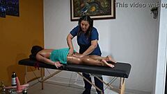 horny masseuse... sucks my pussy! fingers and tongue deep inside