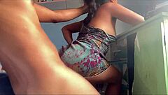 horny maid skips panties gets pussy fucked hard