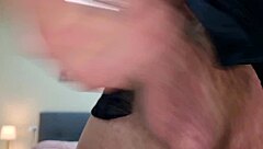 Hard cock closeup blasts cum on sexy slip