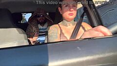 Uber Driver Spreads Wet Pussy for Suspicious Passenger Ride