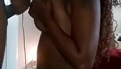 haitian big tits babe grabs my massive cumshot explosion