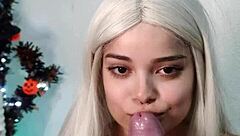 Wellington loses control deepthroat blowjob cums witch mouth Halloween forbidden