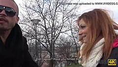 i watch redhead's tummy get sperm after cash sex