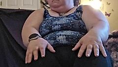 bbw milf strips yoga teases huge natural tits