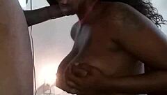 haitian big tits babe grabs my massive cumshot explosion