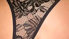 husband wets wife's lingerie pussy in amateur hotel