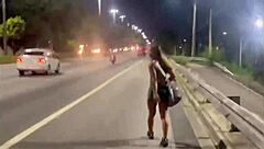 Wife Followed and Fucked by Friend in Exhibitionist Thrill