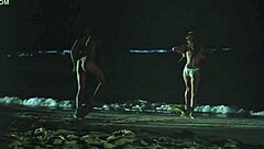 Kelly Brook bares huge boobs nude beach scenes in Survival Island movie