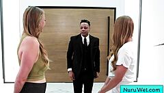 skylar snow jasmine daze busty wet nuru massage client watches