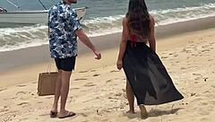 praia threesome bikini off cock thrusts so tasty