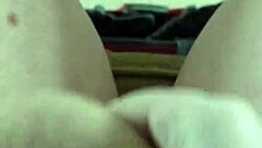 amateur strokes massive cock naked at home
