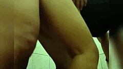 pinay moans loud during bathroom creampie sex pounding