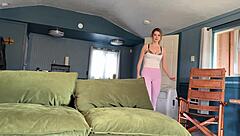 stepsis rips yoga pants for wild neighbor pussy pounding!