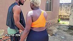 curvy ebony lizzybaby caught spying bends for big black cock