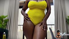 big ass ebony rides bbc cowgirl creampie fucks coworker all day