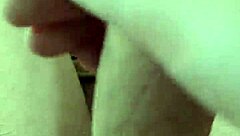 amateur strokes massive cock naked at home