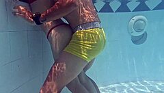 flaca 18yo horny pool water sex cowgirl shaved pussy thrill