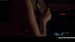 Charlotte lewis topless big tits in sketch artist retro scene
