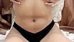 innocent teen pleasures her tight pussy with dildo solo