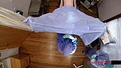 Lainey Endures Intense Gyno Exam Spreading for Doctor