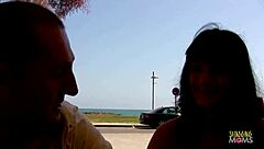 couple finds secluded spot for intense outdoor creampie