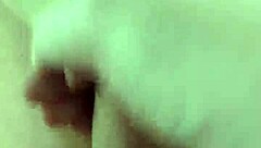 amateur strokes massive cock naked at home