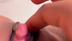 skinny prostitute moans from powerful pussy licking dildo fucking and facial cumshot